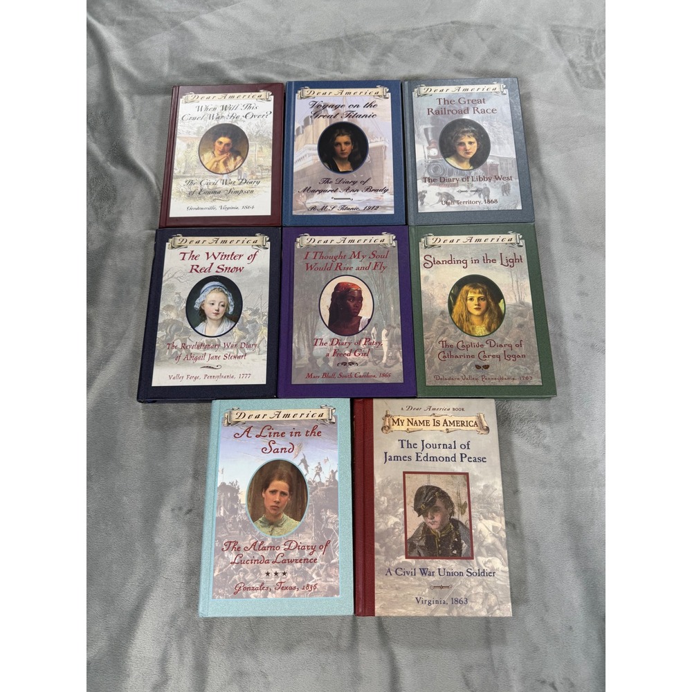 DEAR AMERICA Series VTG Scholastic Lot of 8 Hardcover Books Historical Fiction